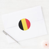 Sticker Rond Drapeau belge (Enveloppe)
