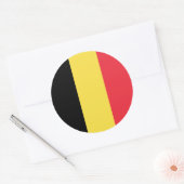 Sticker Rond Drapeau belge, Drapeau belge (Enveloppe)
