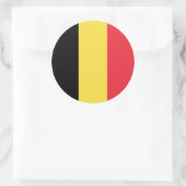 Sticker Rond Drapeau belge, Drapeau belge (Sac)