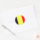 Sticker Rond Drapeau Belgique (Enveloppe)