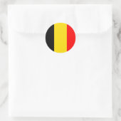 Sticker Rond Drapeau Belgique (Sac)