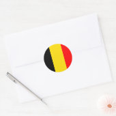 Sticker Rond Drapeau Belgique (Enveloppe)