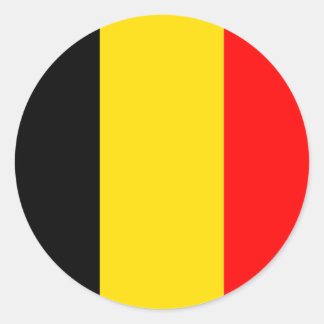 Sticker Rond Drapeau Belgique