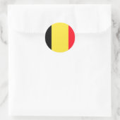 Sticker Rond Drapeau Belgique (Sac)