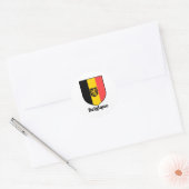 Sticker Rond Drapeau Belgique Crest / Belgique (Enveloppe)