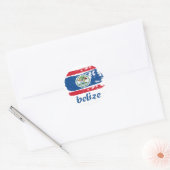 Sticker Rond Drapeau bélizien (Enveloppe)