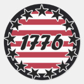 Sticker Rond Drapeau Betsy Ross 13 étoiles Drapeau américain 17 (Devant)