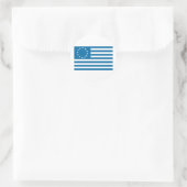 Sticker Rond Drapeau Betsy Ross - Bleu (Sac)