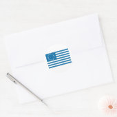 Sticker Rond Drapeau Betsy Ross - Bleu (Enveloppe)