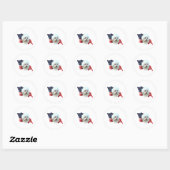 Sticker Rond Drapeau Bichon (Feuille)