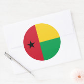 Sticker Rond Drapeau Bissau-Guinée, Drapeau de la Guinée-Bissau (Enveloppe)