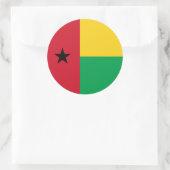 Sticker Rond Drapeau Bissau-Guinée, Drapeau de la Guinée-Bissau (Sac)
