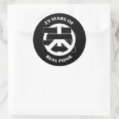 Sticker Rond Drapeau blanc 25 ans feuille d'autocollant de sign (Sac)