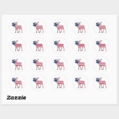 Sticker Rond Drapeau blanc rouge (Feuille)
