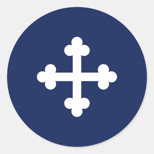 Sticker Rond Drapeau bleu du bas (Devant)