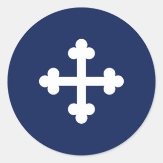 Sticker Rond Drapeau bleu du bas