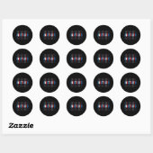 Sticker Rond Drapeau bleu rouge 1 (Feuille)