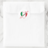 Sticker Rond Drapeau Bocce Italie (Sac)