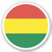 Sticker rond Drapeau Bolivie (Devant)