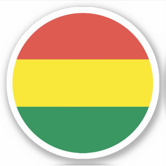 Sticker rond Drapeau Bolivie (Devant)