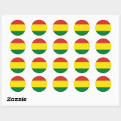 Sticker Rond Drapeau bolivien (Feuille)