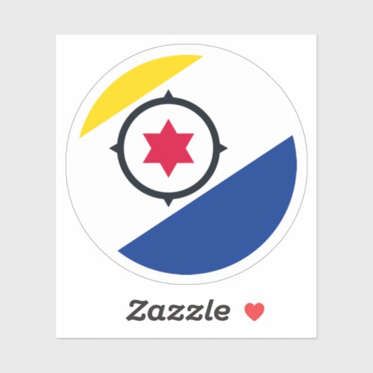 Sticker rond Drapeau Bonaire (Feuille)