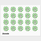 Sticker Rond drapeau brésilien à rayures (Feuille)