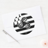 Sticker Rond Drapeau breton (breton) (Enveloppe)