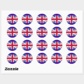 STICKER ROND DRAPEAU BRITANNIQUE (Feuille)