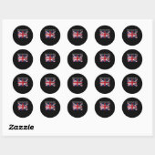 Sticker Rond Drapeau Britannique Brighton Et Hove Cool De Souve (Feuille)