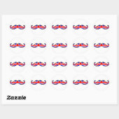 Sticker Rond Drapeau britannique Moustache (Feuille)