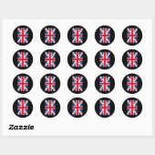 Sticker Rond Drapeau britannique Union Jack (Feuille)