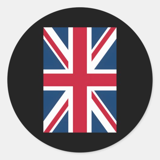 Sticker Rond Drapeau britannique Union Jack (Devant)
