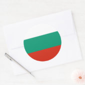 Sticker Rond Drapeau bulgare, Drapeau de Bulgarie (Enveloppe)