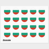 Sticker Rond Drapeau Bulgarie (Feuille)