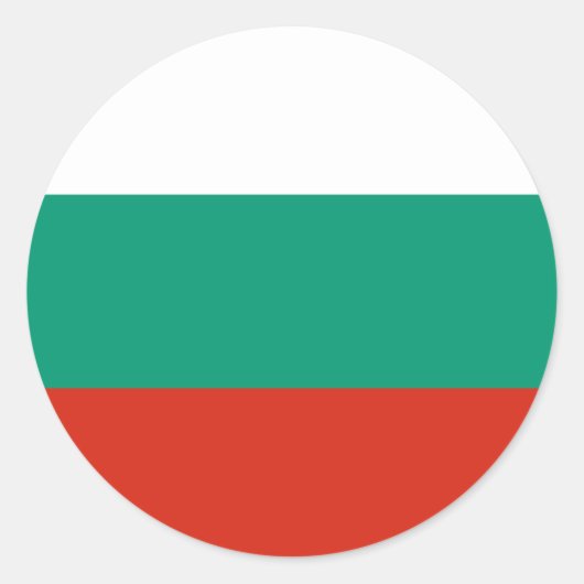 Sticker Rond Drapeau Bulgarie (Devant)