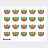 Sticker Rond Drapeau Bulgarie (Feuille)