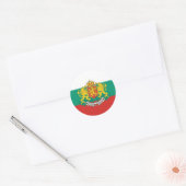 Sticker Rond Drapeau Bulgarie (Enveloppe)