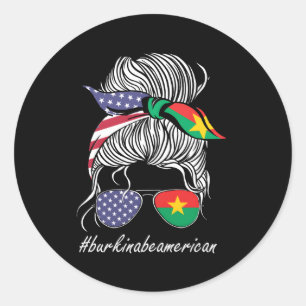 Sticker Rond Drapeau Burkina Faso