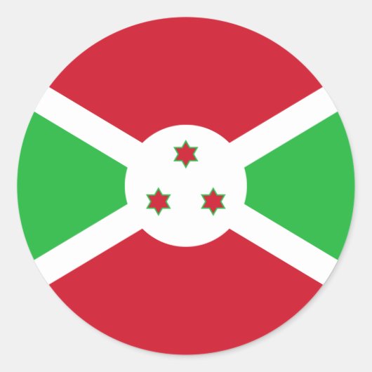 Sticker Rond Drapeau burundais, Drapeau du Burundi (Devant)