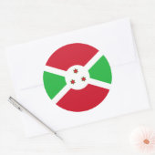 Sticker Rond Drapeau burundais, Drapeau du Burundi (Enveloppe)