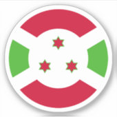 Sticker rond Drapeau Burundi (Devant)