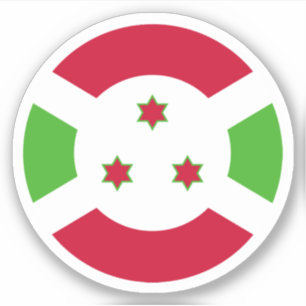 Sticker rond Drapeau Burundi