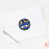 Sticker Rond Drapeau Cabo Verde (Enveloppe)