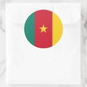 Sticker Rond Drapeau camerounais, Drapeau du Cameroun (Sac)