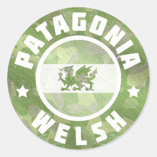 Sticker Rond Drapeau Camo gallois de Patagonie