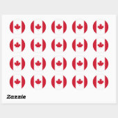 Sticker Rond Drapeau Canada (Feuille)