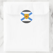Sticker Rond Drapeau Canada Nouvelle-Écosse (Sac)