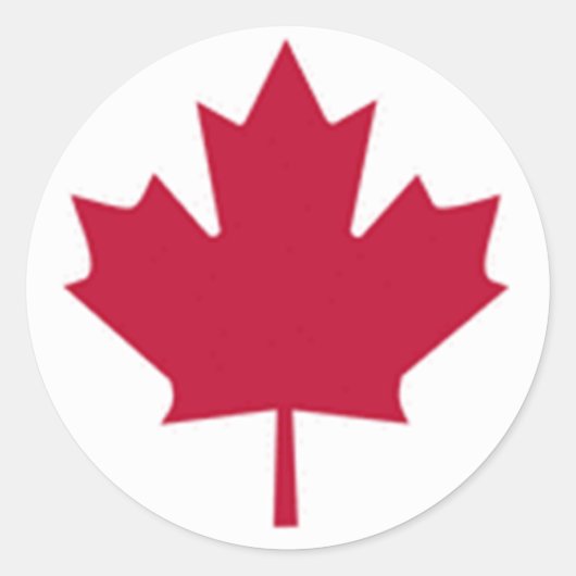Sticker Rond Drapeau canadien (Devant)