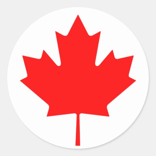Sticker Rond Drapeau canadien (Devant)